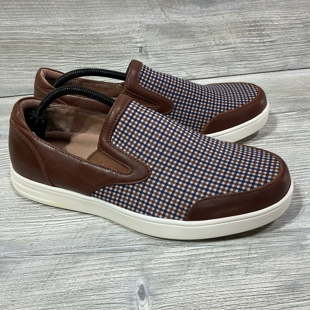 Alegria Mens Slip-On Bender Casual Walking Shoes 9240 Tan/Plaid Size 11M (44)EU
